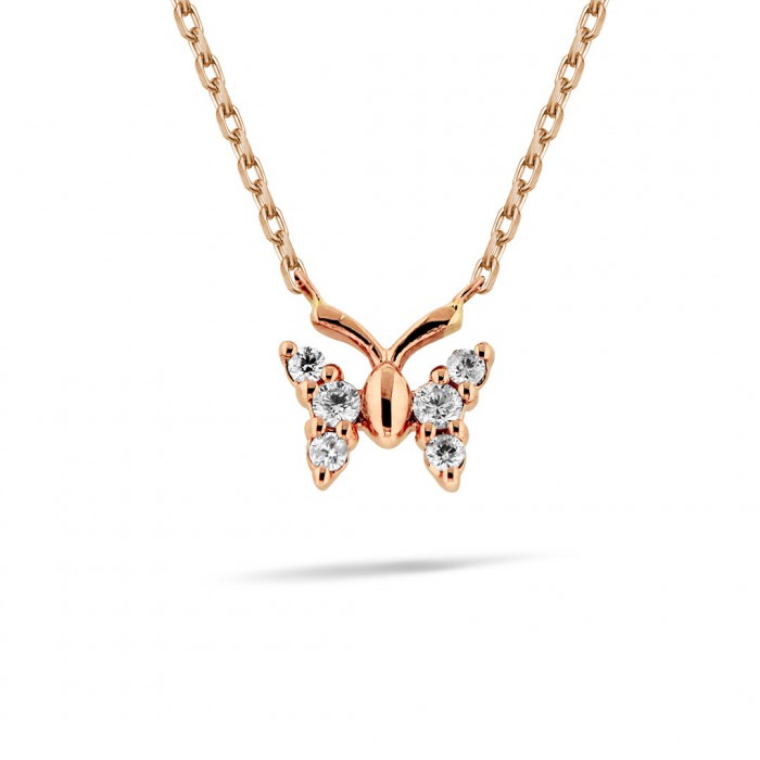 AMORE Butterfly Diamond Necklace 0.08ct