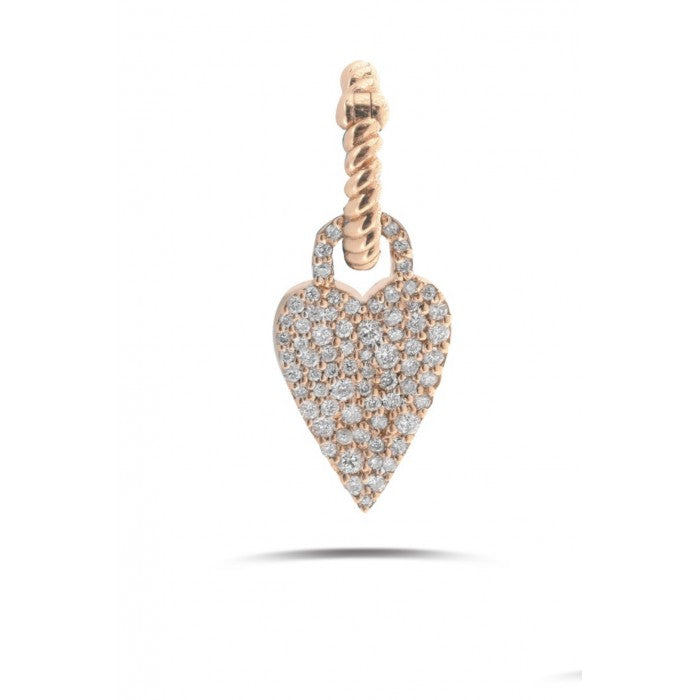 AMORE Heart Dangle Diamond Single Earring 0.30ct