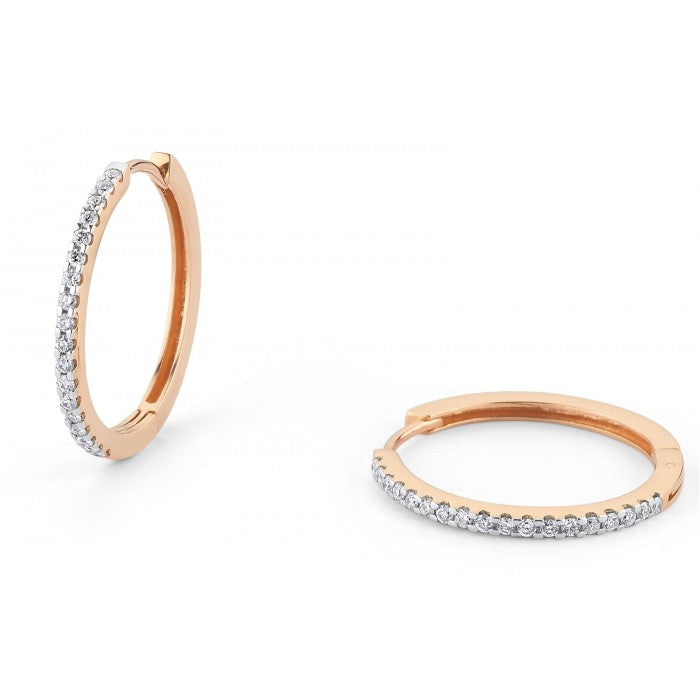 AMORE Hoop Rose Gold Earrings 0.33ct