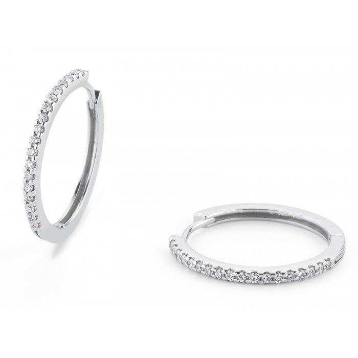 AMORE Hoop White Gold Diamond Earrings 0.27ct