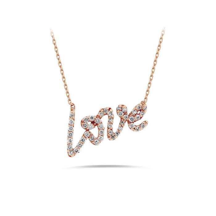 AMORE Love Rose Gold Diamond Necklace 0.19ct