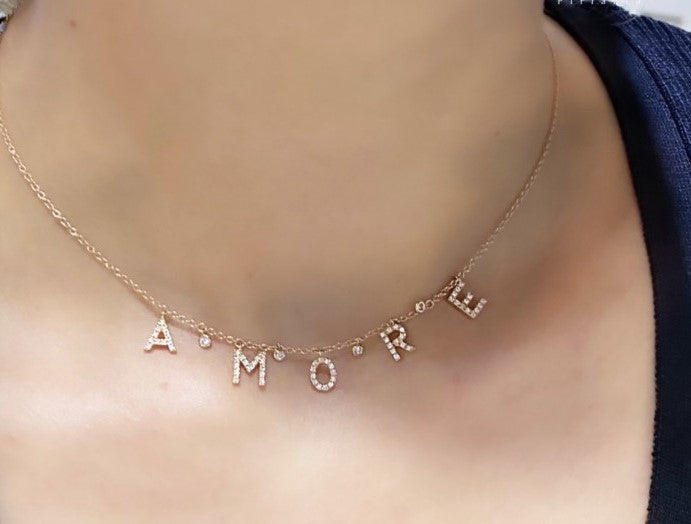 AMORE Name Diamond Pendant Addition