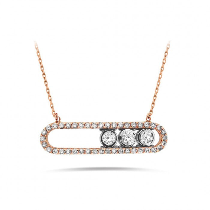 AMORE Rose Gold Diamond Necklace 18ct