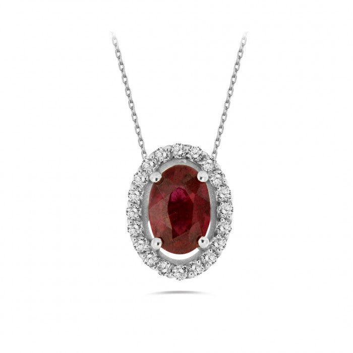 AMORE Ruby And Diamond Necklace 0.09ct