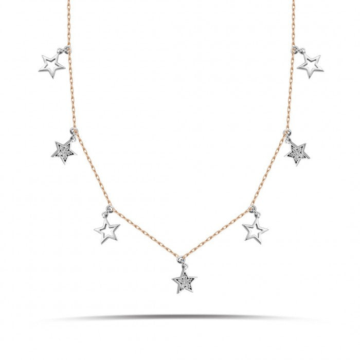 AMORE Seven Star Diamond Necklace 0.10ct