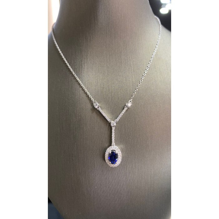 BRIT Sapphire Diamond Necklace 0.71ct