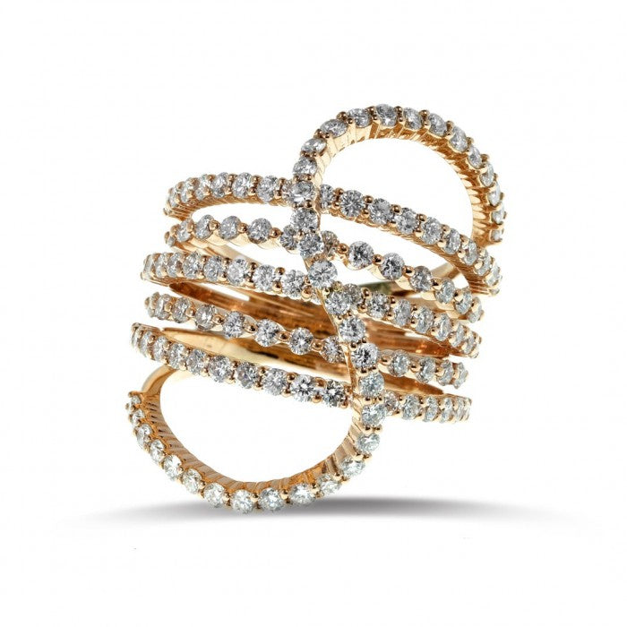 CLEOPATRA Swirl Diamond Ring 2.93ct