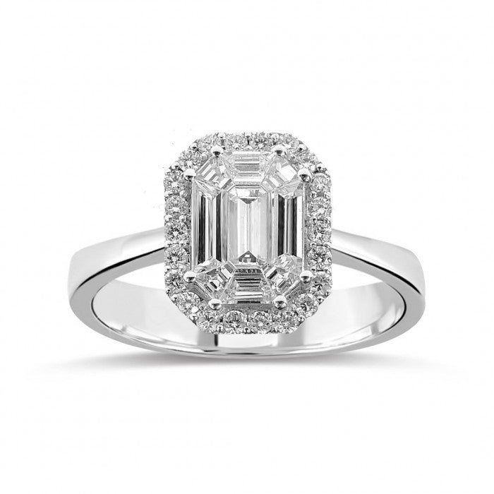 HOLLYWOOD Emerald Cut Diamond Ring 3ct