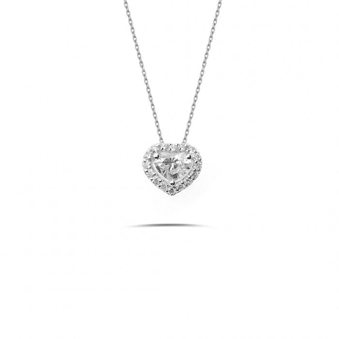 HOLLYWOOD Heart Cut Solitaire Diamond Necklace 0.28ct