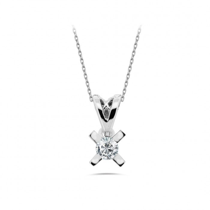 HOLLYWOOD Solitaire Diamond Necklace 0.08ct