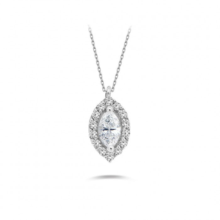 HOLLYWOOD Solitaire Marquise Cut Diamond Necklace 0.19ct