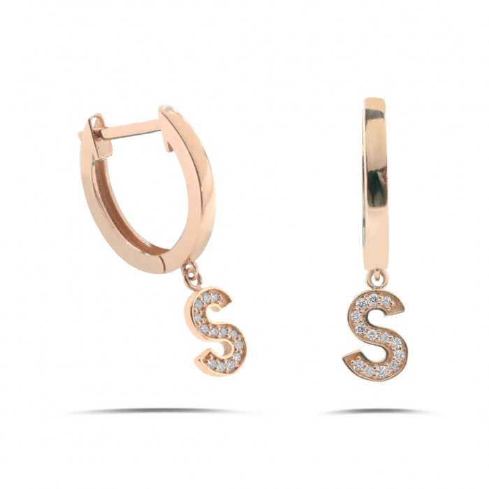 ID Initial S Diamond Single Earring 0.05ct