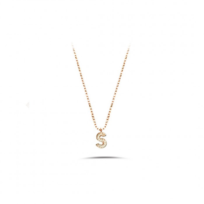 ID Initial S Diamond Necklace