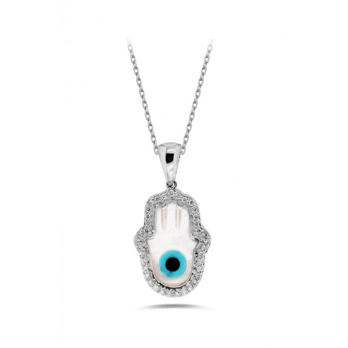 MYKONOS Hamsa Diamond Necklace 0.12ct