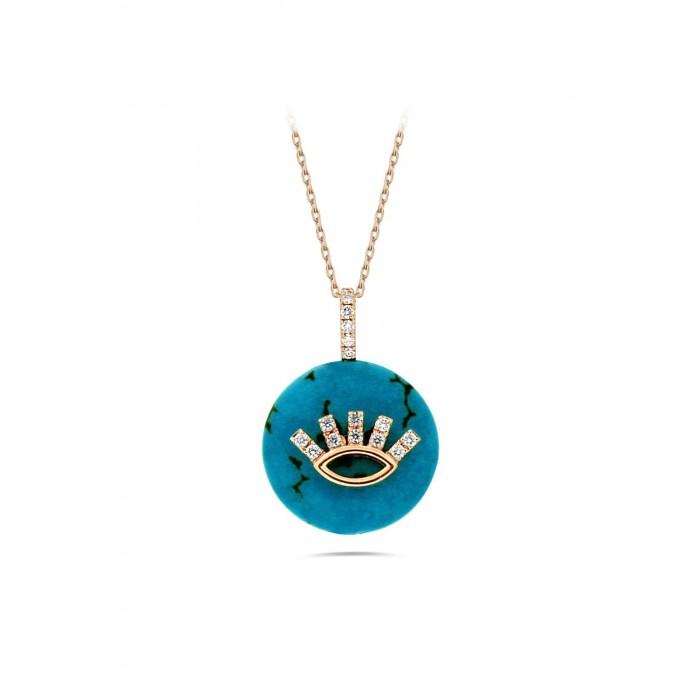 MYKONOS Turquoise Chiara Diamond Necklace 0.13ct