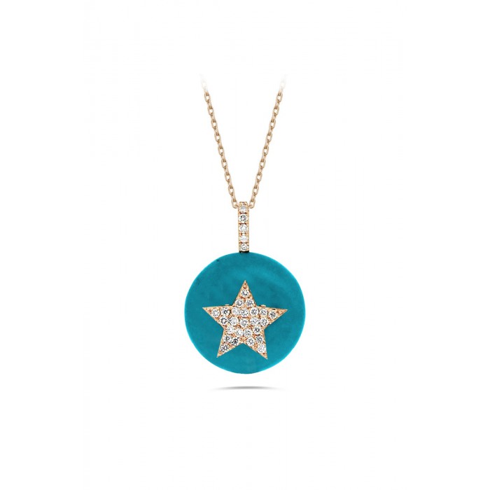 MYKONOS Turquoise Star Diamond Necklace 0.20ct