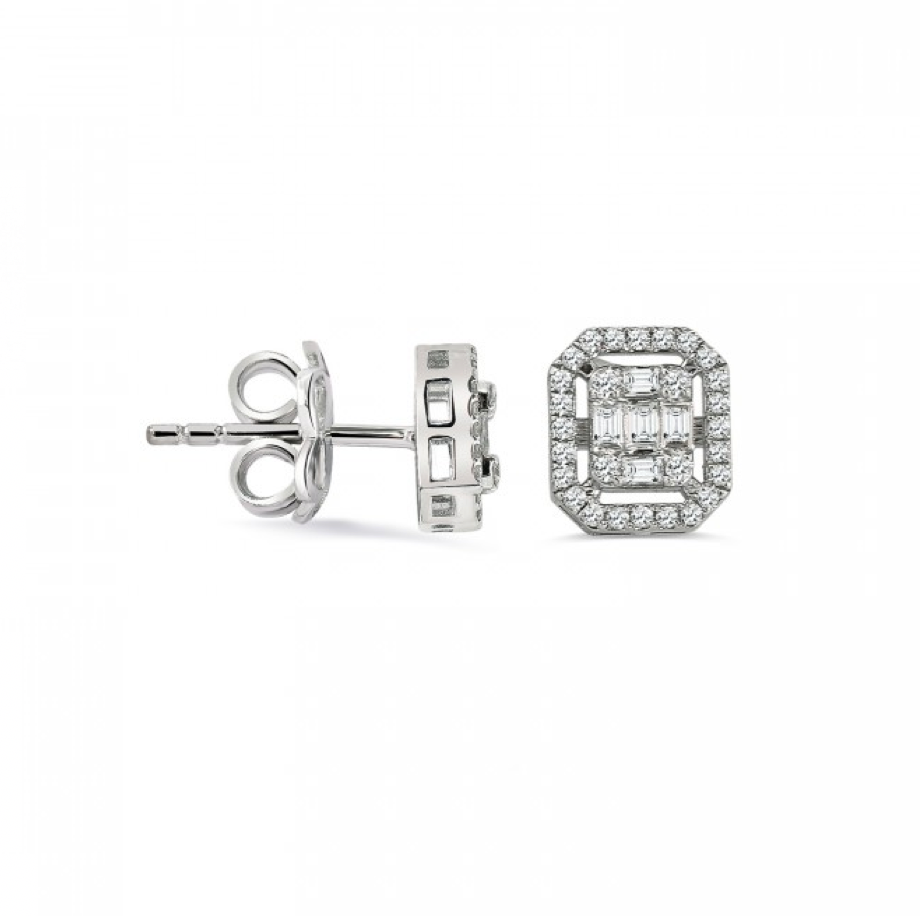 QUEEN F Color Baguette Earrings 0.70ct