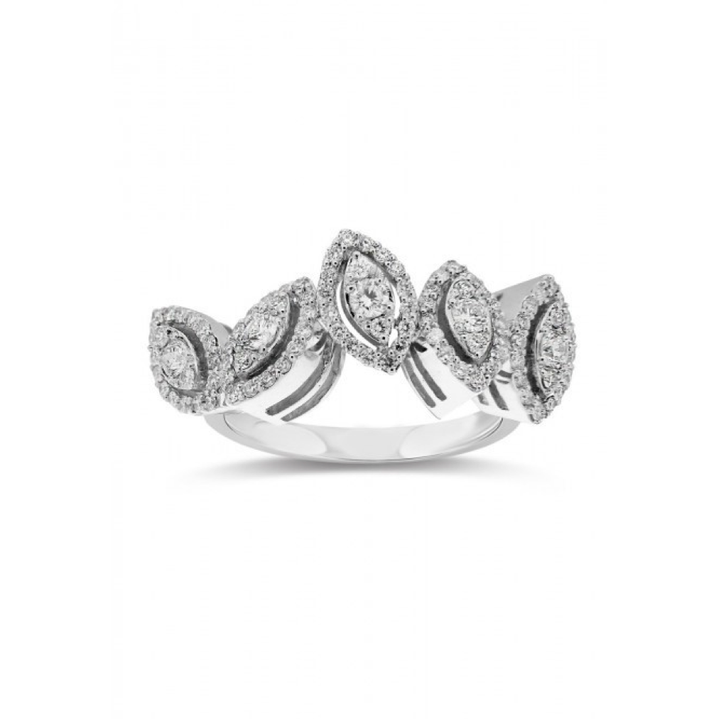 VENUS Marquise Five Stone Diamond Ring 0.54ct