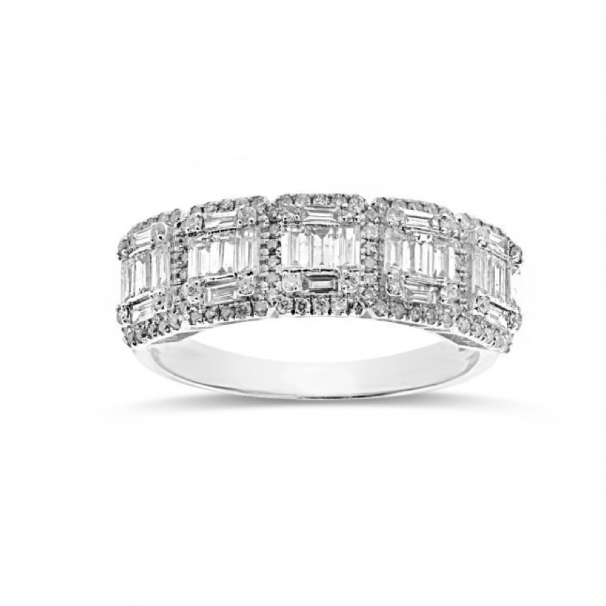 VENUS F Color Five Stone Diamond Ring 0.90ct