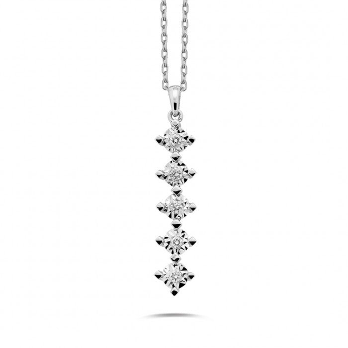 VENUS Five Stone Diamond Necklace 0.06ct